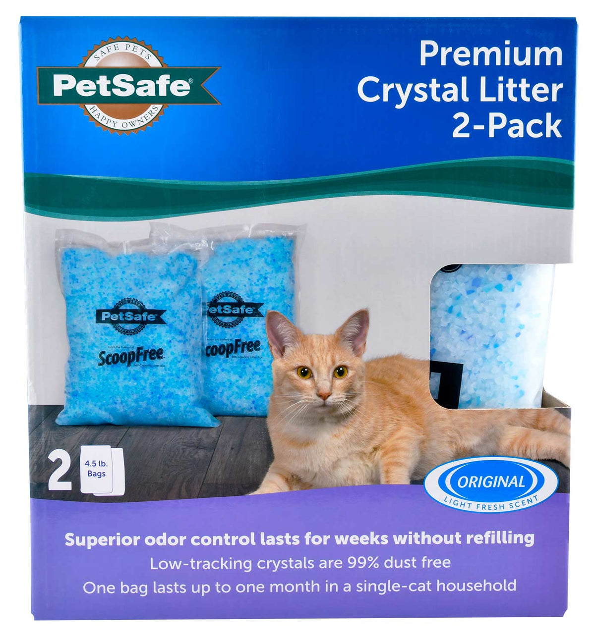 2-pk Blue PetSafe Premium Crystal Litter