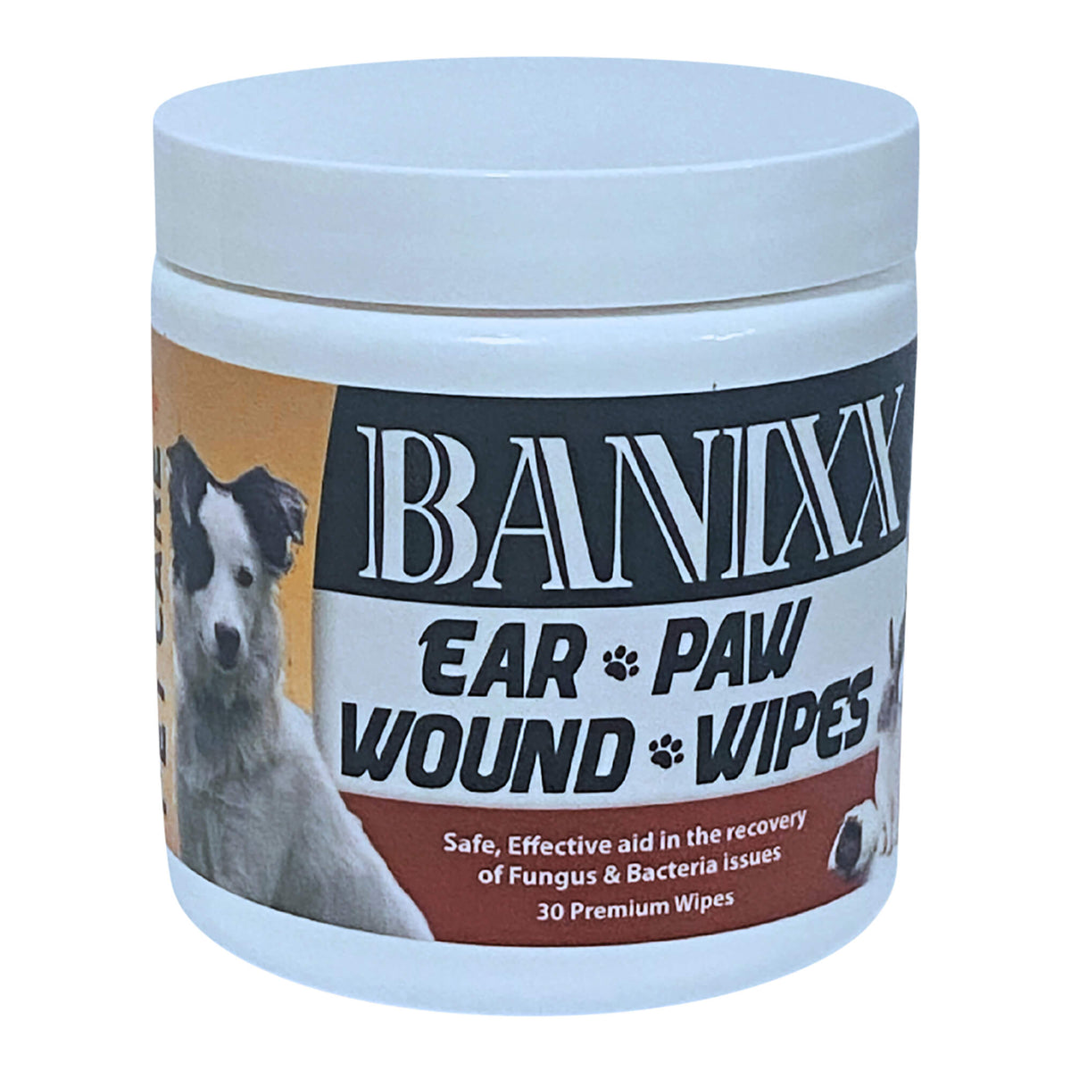 Banixx Pet Care Ear Paw & Wound Wipes, 30ct