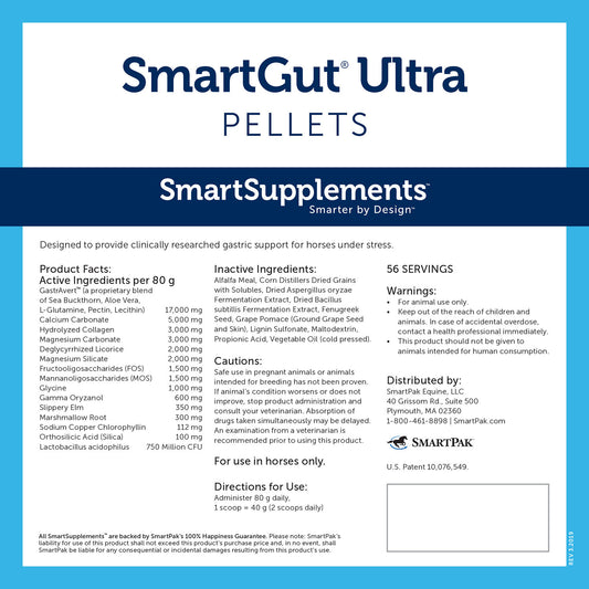 SmartEquine SmartGut Ultra Pellets, 10lbs