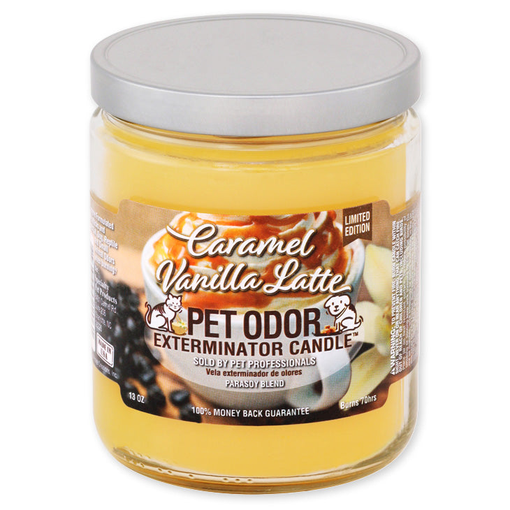 Pet Odor Exterminator Candle, Caramel Vanilla Latte, 13 oz