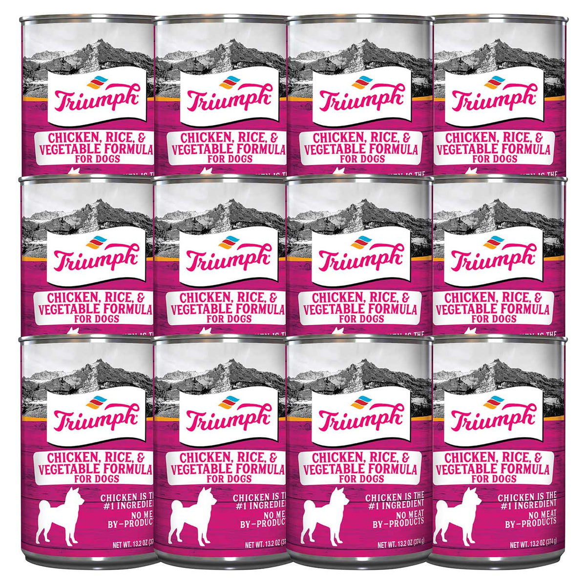 Triumph Dog Food, Chicken/Rice/Veg Formula, 13.2 oz, 12PK
