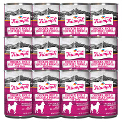Triumph Dog Food, Chicken/Rice/Veg Formula, 13.2 oz, 12PK