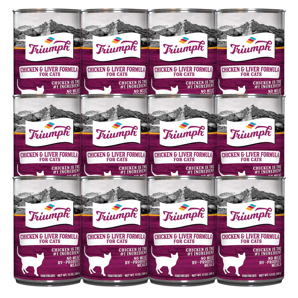 Triumph Cat Food, Chicken & LIver Formula, 13 oz, 12PK