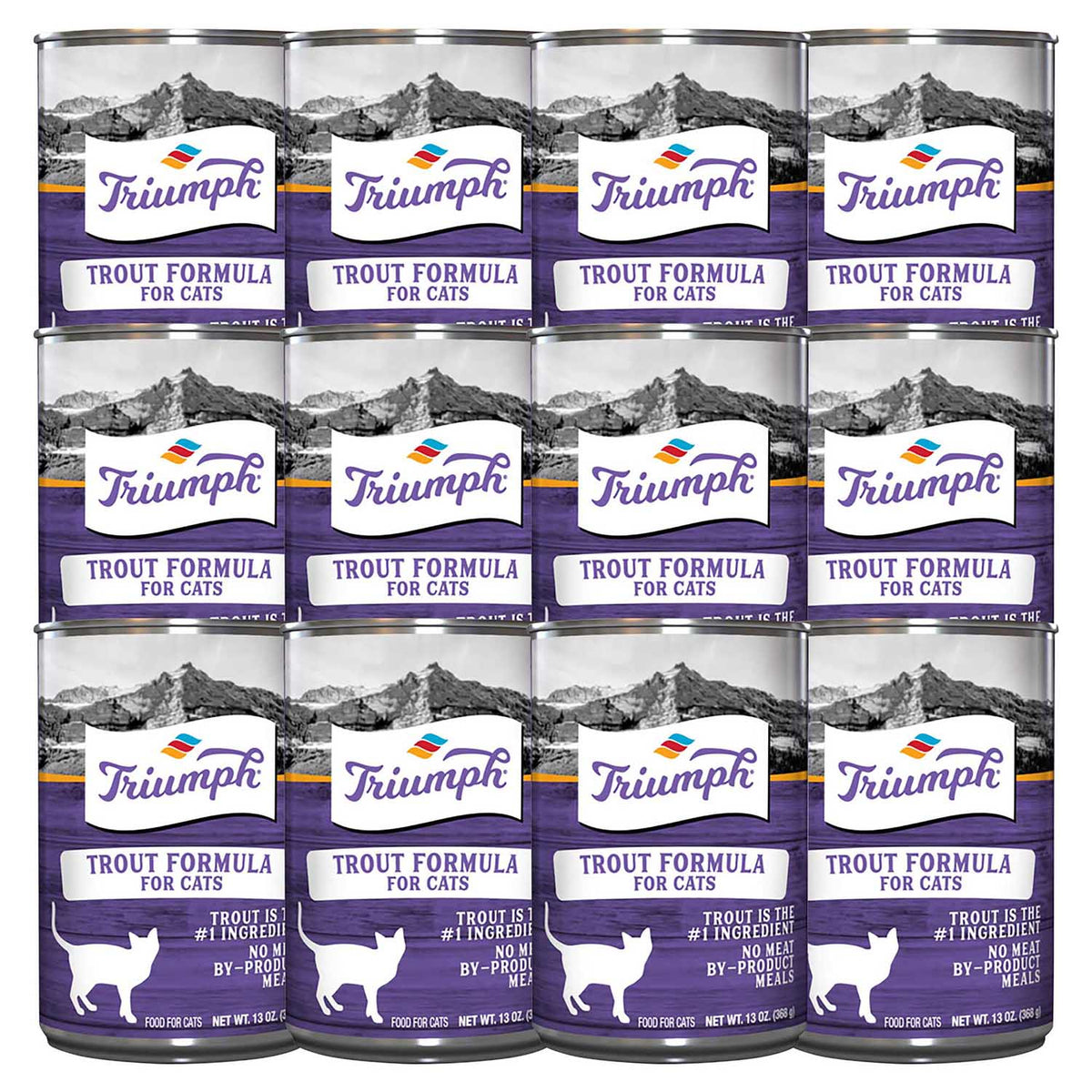 Triumph Cat Food, Trout Formula, 13 oz, 12PK
