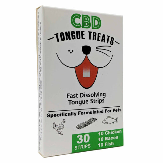 Tongue Treats Pet CBD Strip Treat 30 Strip Variety Pack White – TT1