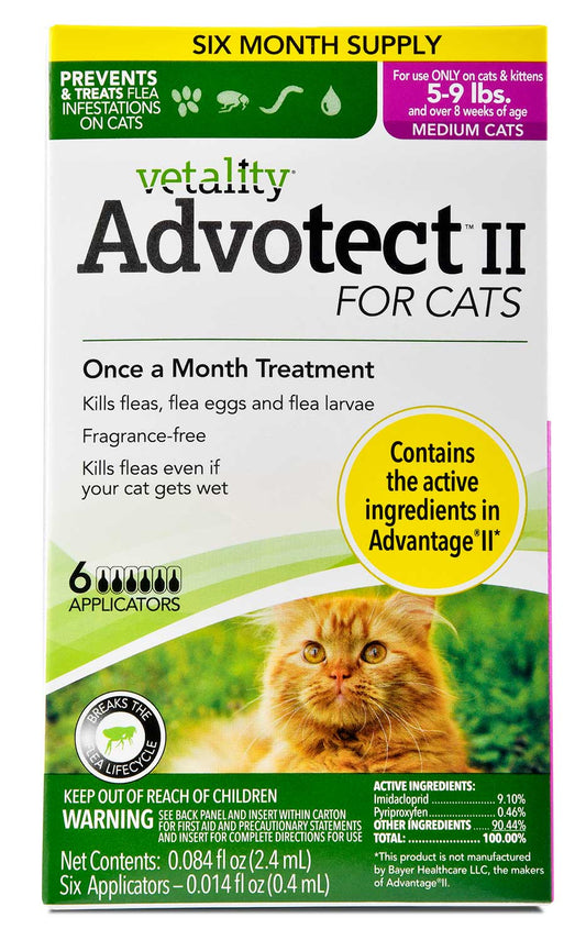 Advotect II for Cats, 6-pack Sz: Cat 5 to 9lbs