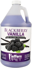 Jeffers Pet Blackberry Vanilla pH-Neutral Shampoo, 128 oz - Soap & Detergent Free, Tearless Pet Grooming Shampoo with Aloe Vera, Coconut Extract, Vitamins A D E, Concentrated Formula, Made in USA