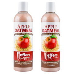 Jeffers Pet Apple Oatmeal Pet Shampoo for Dogs & Cats, 17 oz, 2pk