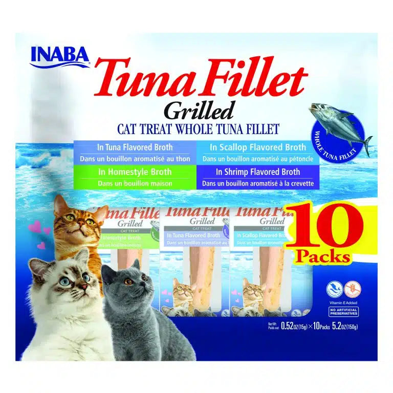 Inaba Tuna Fillet Grilled Variety Pack Assorted .52oz. 10 Pk