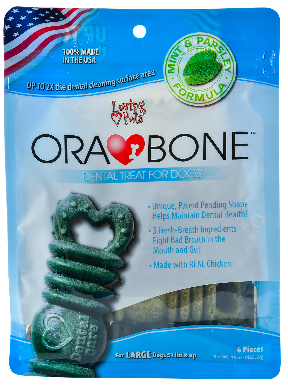 Ora-Bone Dental Treats for Dogs, 14oz lrg