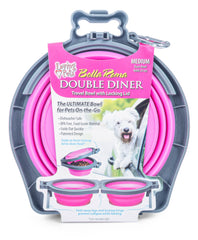 Bella Roma Travel Bowl Double Diner, Medium Colors: Pink