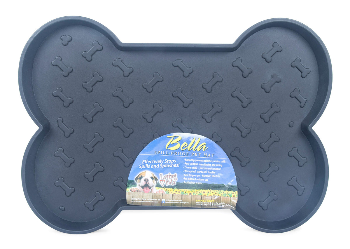 Bella Spill-Proof Dog Mat, Blk Size: Small