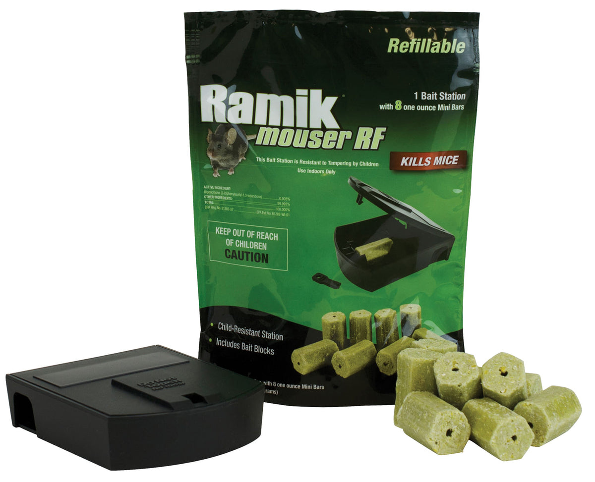 Ramik Refillable Bait Station, (8) 1 oz Bars