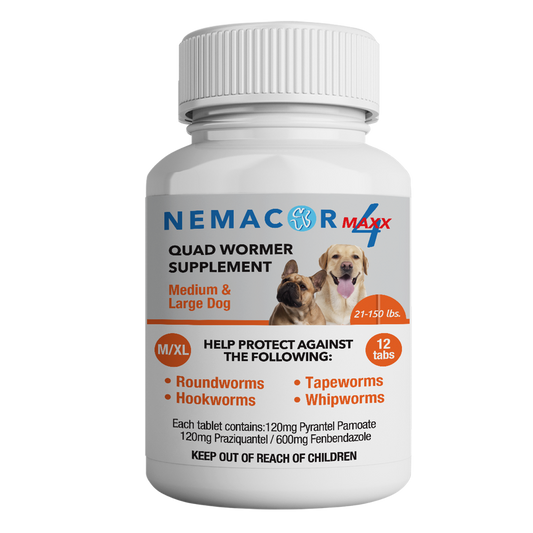 Nemacor Maxx 4 for Dogs, Beef, 12 ct Sz: Dog  21-150lb