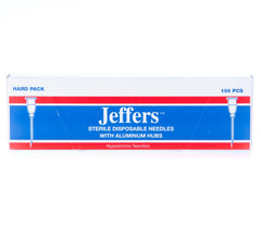 Jeffers Sterile Disposable Needles with Aluminum Hub, 16 ga x 1.5", Pack of 100 Stainless Steel Needles for Luer Lock or Luer Slip Syringes, Veterinary Supply, Livestock, Pet, Cattle & Equine Use