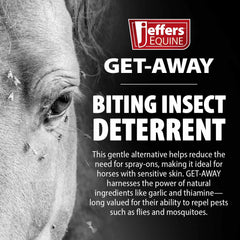 Jeffers Equine Get-A-Way Feed Additive Powder – Natural Garlic & Thiamine Supplement for Horses, Supports Comfort and Well-Being – 10lb