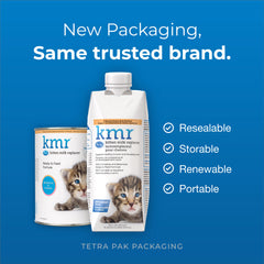 PetAg KMR Kitten Milk Replacer Liquid Supplement Ready-to-Feed Formula with Vitamins 16 fl-oz