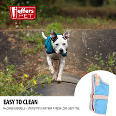 Jeffers Breathe Comfort Ripstop Dog Blanket, Teal / Navy Blue, 16" Small - Waterproof, Windproof, Breathable, Durable - Ideal for Outdoor, Indoor, Travel, Machine Washable Insulation