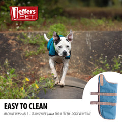 Jeffers Breathe Comfort Ripstop Dog Blanket, Teal / Navy Blue, 24" Large - Waterproof, Windproof, Breathable, Durable - Ideal for Outdoor, Indoor, Travel, Machine Washable Insulation
