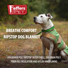 Jeffers Breathe Comfort Ripstop Dog Blanket, Apricot Tan Natural, 18" Medium - Waterproof, Windproof, Breathable, Durable - Ideal for Outdoor, Indoor, Travel - Machine Washable Insulation