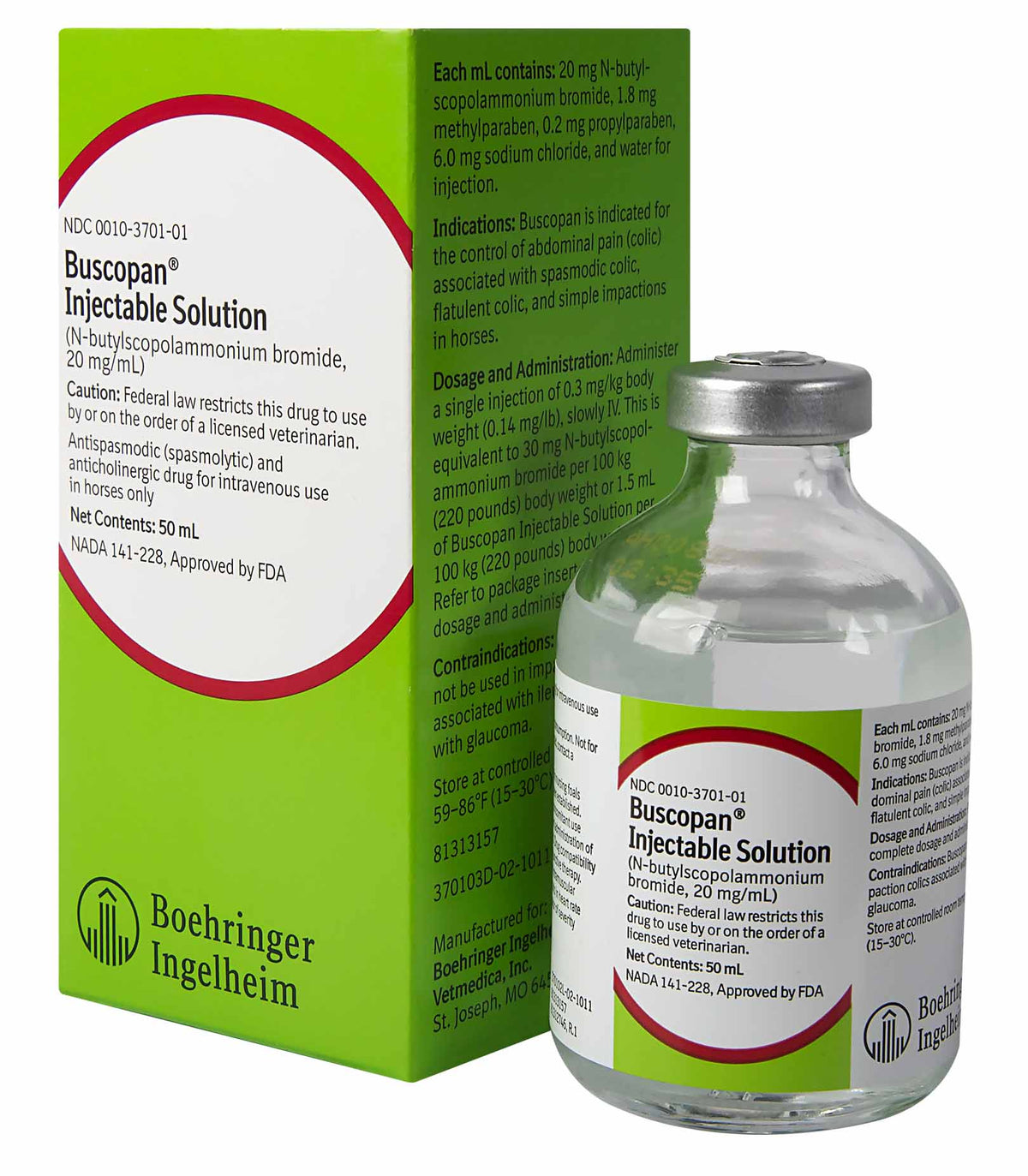 Rx Buscopan Inj  20mg 50 ml size