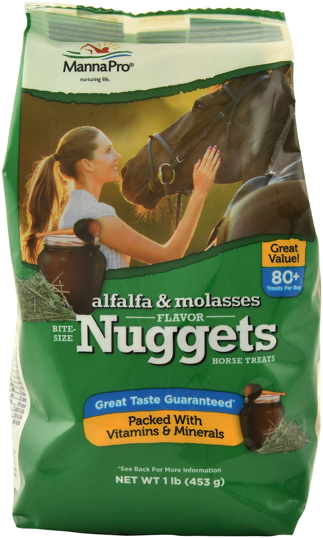 Manna Pro Alfalfa & Molasses Bite-Sizes Nuggets, 1 lb