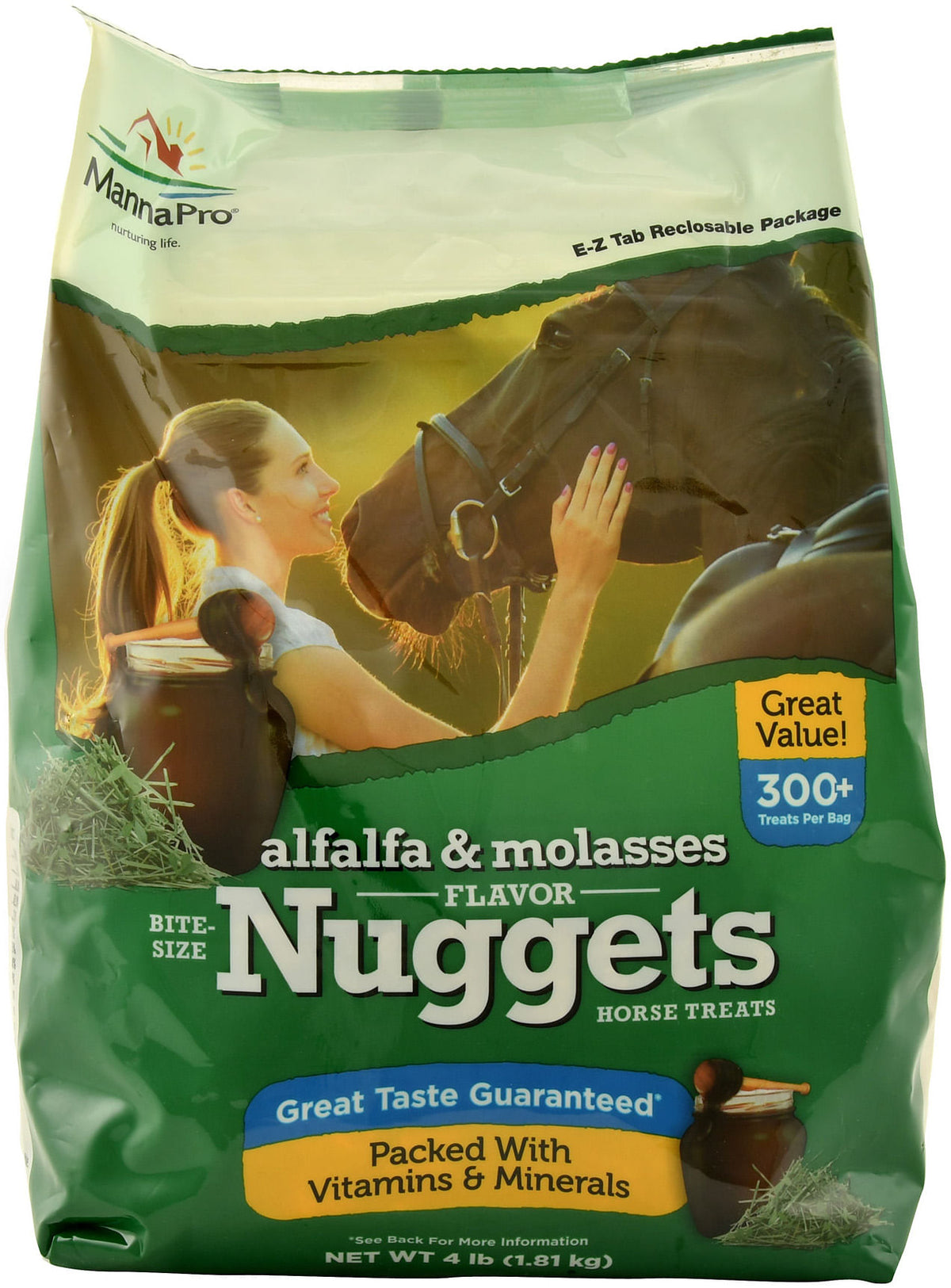 Manna Pro Alfalfa & Molasses Bite-Sizes Nuggets, 4 lb