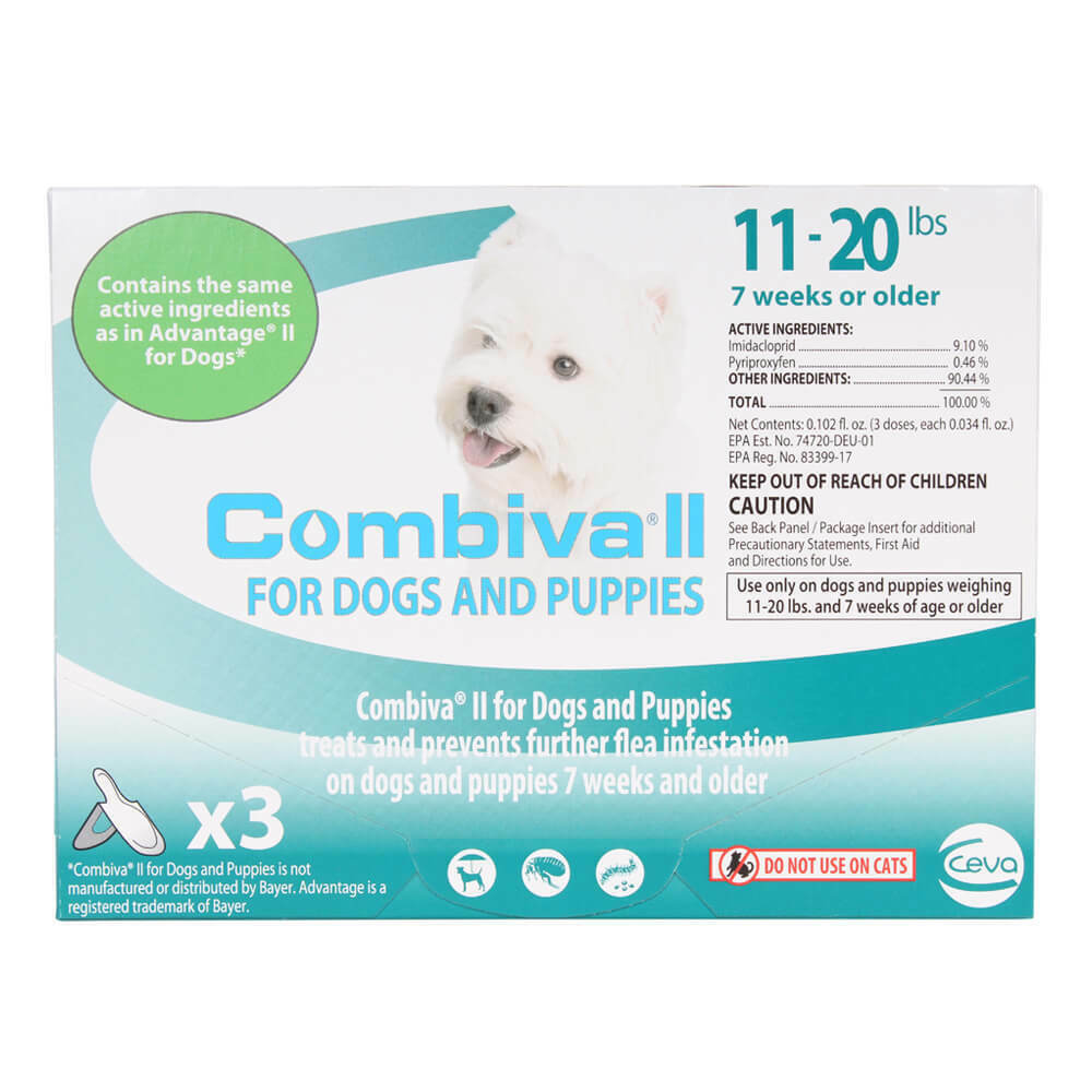Combiva II for Medium Dogs 11-20 lbs 3-pack