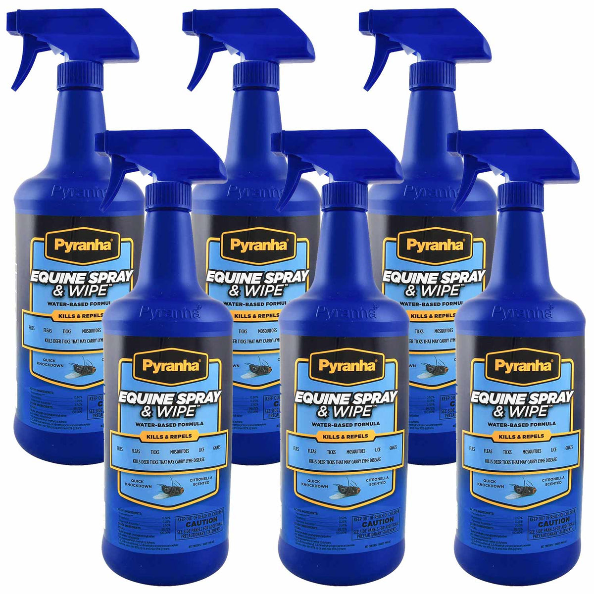 Pyranha Equine Spray N' Wipe, 32 oz - 6 pack