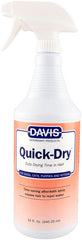 Davis Quick-Dry Spray 32oz – Fast Drying, Non-Oily Coat Conditioner for Pets