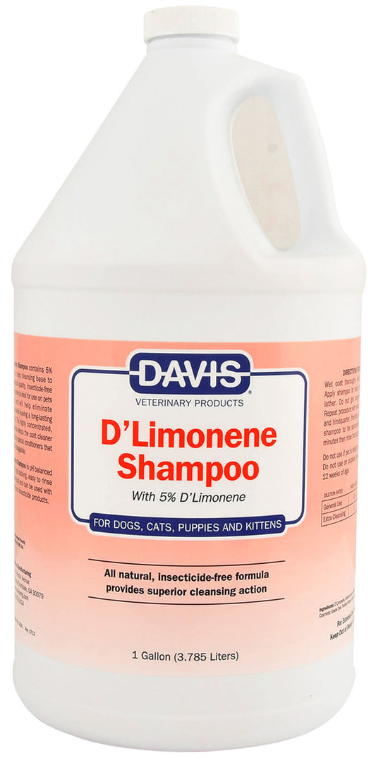 Davis D'Limonene Pet Shampoo 1 GL –  Deep Cleaning with Natural Orange Peel Extract