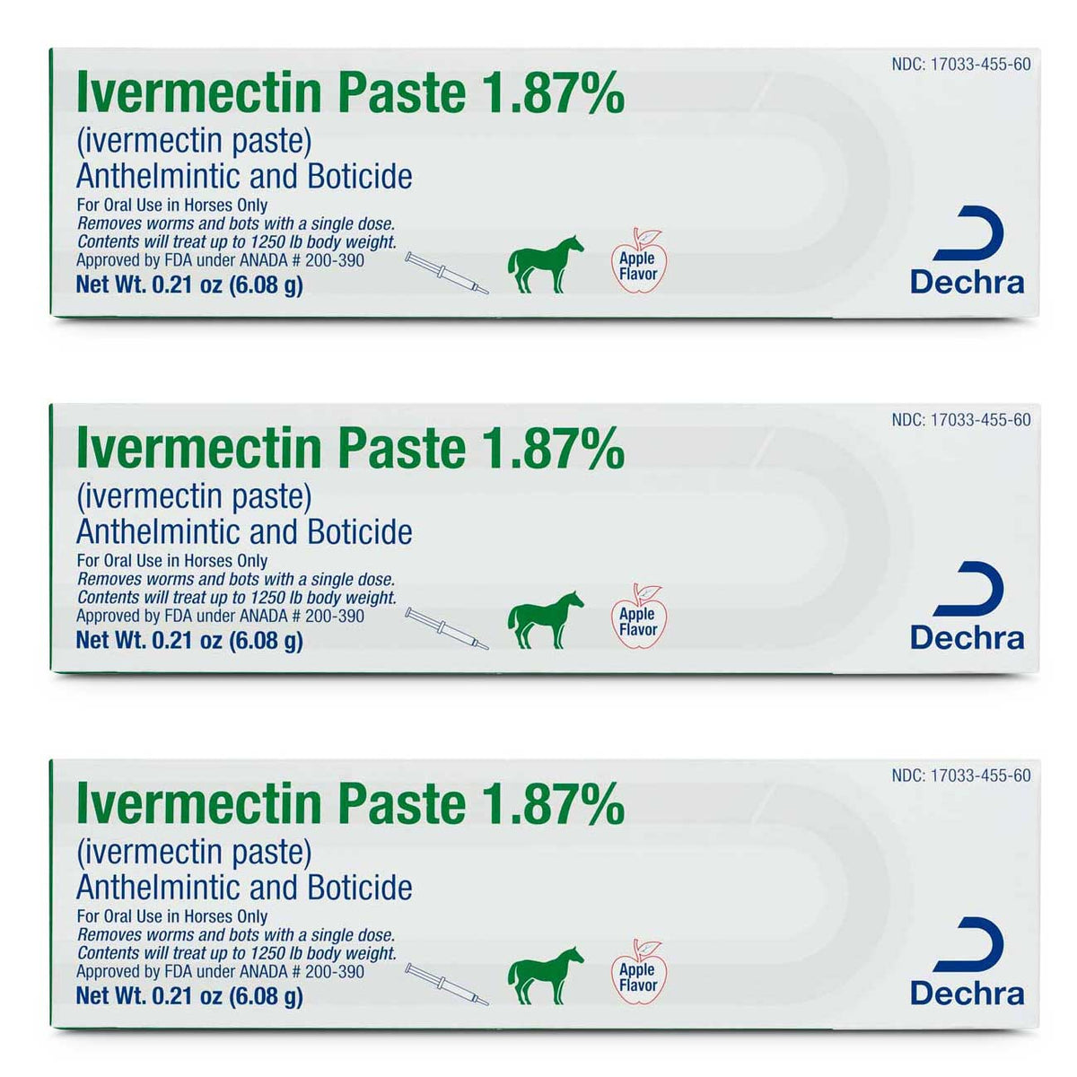 Ivermectin Paste 1.87%, 3ct