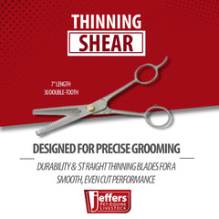 Jeffers Grooming Tools for Pets, 6pc Kit – Nail Clipper, Dematting Rake, Thinning Shears, Scissors, Comb & Brush – Pet Grooming for Dog, Cats, Poodle, Long Haired Breeds – Professional & Home Use