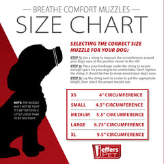 Jeffers Pet Breathe Comfort Dog Muzzle – Large Size, Black, Soft Padded Nose Guard, Lightweight, Breathable Waterproof 600D Ripstop, for Pet Grooming, Home, Air Travel, Cute Secure Fit for Dogs