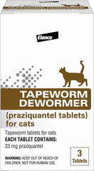 Tapeworm Dewormer for Cats, 3 tablets