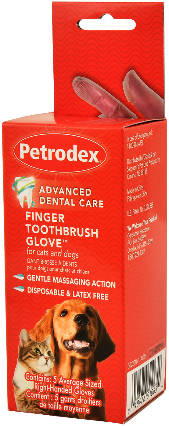 Petrodex Finger Toothbrush Gloves pk 5