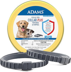 Adams Plus Premium Gold Flea & Tick Collar for Dogs, 2 pack, One size