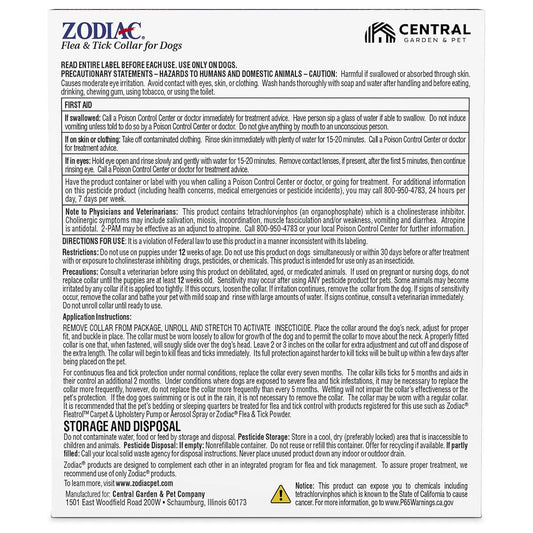 Zodiac Flea and Tick Collar for Dogs Small