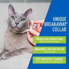 ADAMS Plus Flea & Tick Collar for Cats, Breakaway Collar, 2 Pack, 7 Months Protection (Flea and Tick Cat Collar)