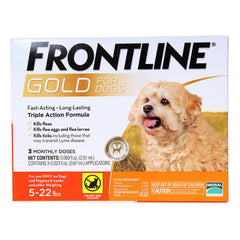 Frontline Gold for Dogs 5-22 lbs  Orange  3 Month