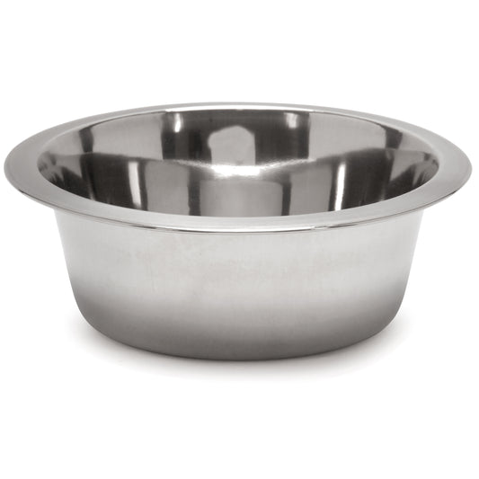 Jeffers Pet Standard Weight Stainless Steel Bowls for Dogs, Cats, Puppies, Kittens, Food & Water, Durable Feeding Dish, Travel, Camping, Indoor Outdoor Use, Dishwasher Safe Pet Accessories -1 Pint