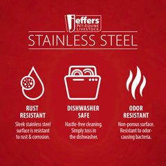 Jeffers Pet Low Profile Stainless Steel Double Diner Pet Bowls with Non-Skid Frame – Dog Bowls & Cat Bowls for Food, Water, Milk, Wet or Dry Pet Food, Puppy, Kitten Feeding Station Set - 64 oz