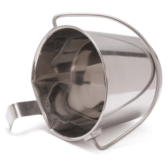 Jeffers Flat Sided Stainless Steel Pails with Handle & 1 Hook – Dishwasher Safe, Durable Feeding & Milk or Water Buckets for Pet, Horse. Livestock & Farm Use for Kennel, Cage, Fence - 1 Quart