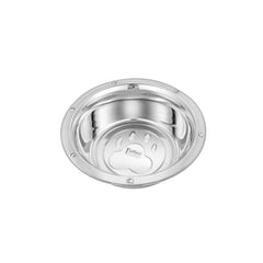 Jeffers Pet Stainless Steel Embossed Wide Lip Pet Bowls for Dog & Cat – Rust Resistant, Non Tip Rubber Base, Durable Food & Water Bowls, Dishwasher Safe, Odor Free, Home Travel Camping  -1 Pint