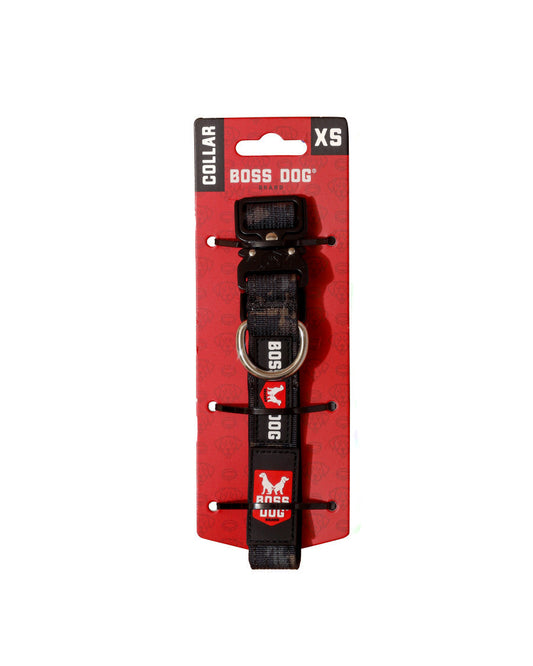 Boss Dog Tactical Adjustable Dog Collar Black Camo, 1ea/XS, 1114 in