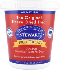 Stewart Pro-Treat Freeze-Dried Bison Liver Treats for Dogs, 3 oz