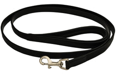 Jeffers Premium Padded Black Leather Leash, 1" x 6'