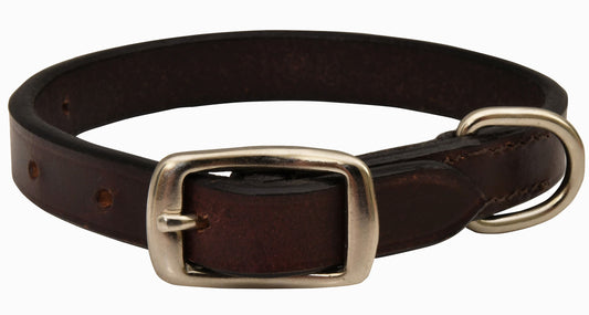 Jeffers Premium Flat Leather Collar, 5/8" x 9"