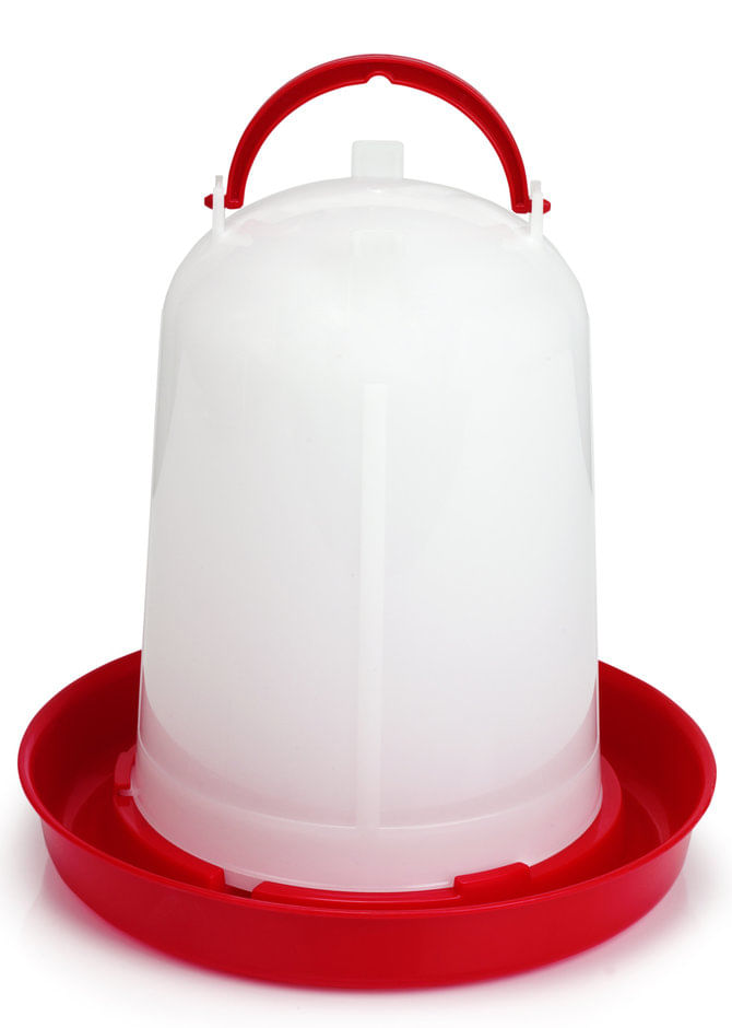 3 Liter Economy Plastic Poultry Waterer Color: White/Red