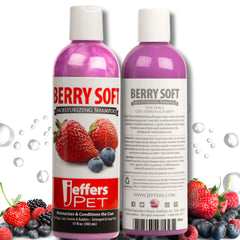Jeffers Pet Berry Soft Kit – Shampoo & Cologne for Dogs, Cats, Rabbits & Ferret – 17 oz Shampoo & 16 oz Cologne – Gentle, Soap Free, pH-Balanced, Berry Scented, Vitamin-Enriched Grooming Products